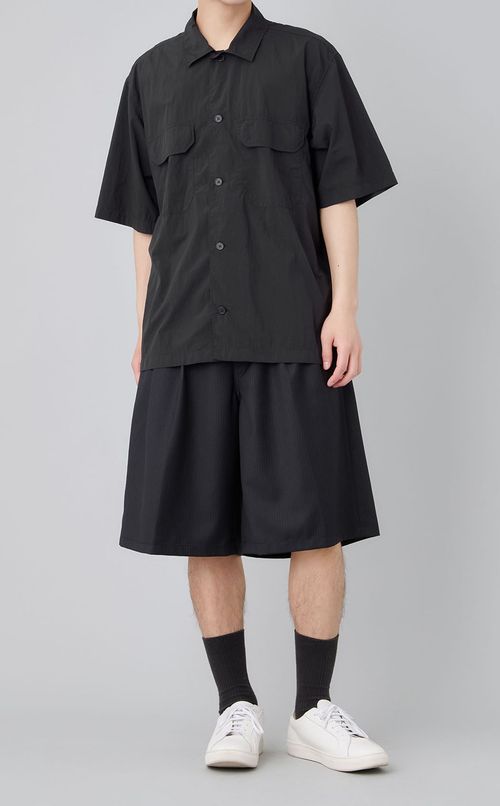ベルテッドストライプショートパンツ