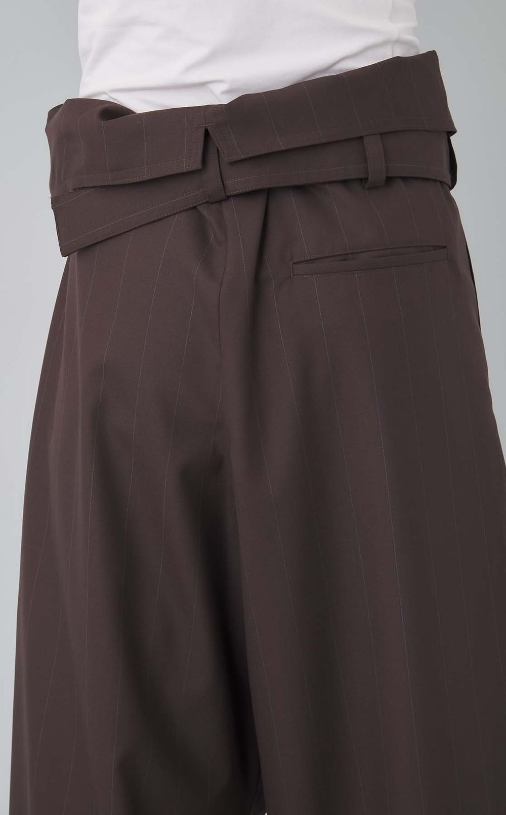 フォールドオーバーベルトワイドパンツ