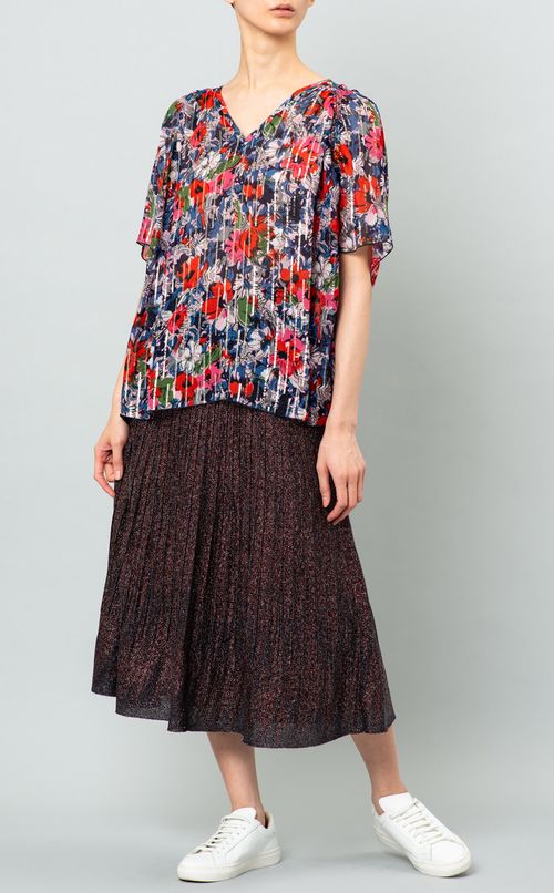 フラワーシフォンブラウス