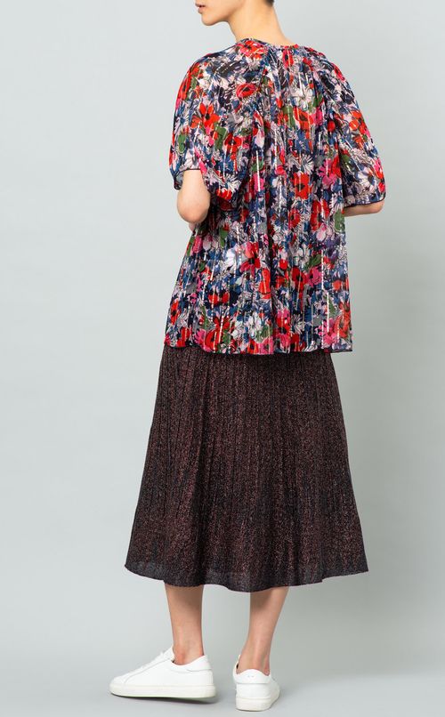 フラワーシフォンブラウス