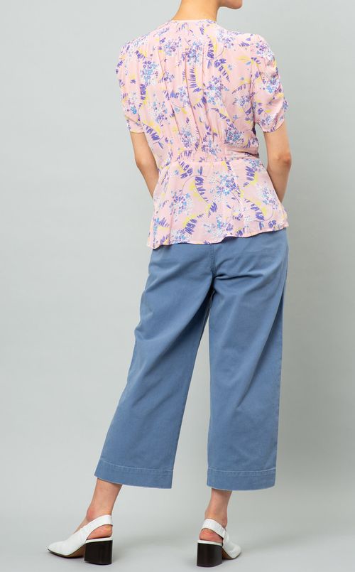 フラワープリントブラウス