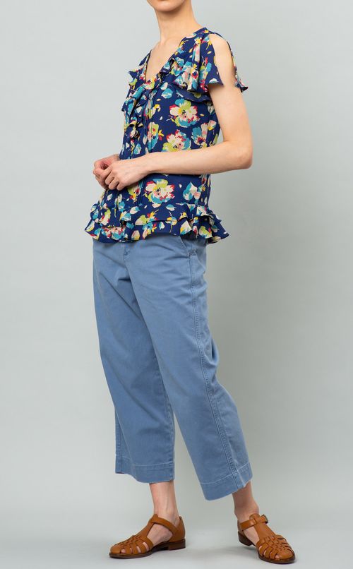 フラワープリントブラウス