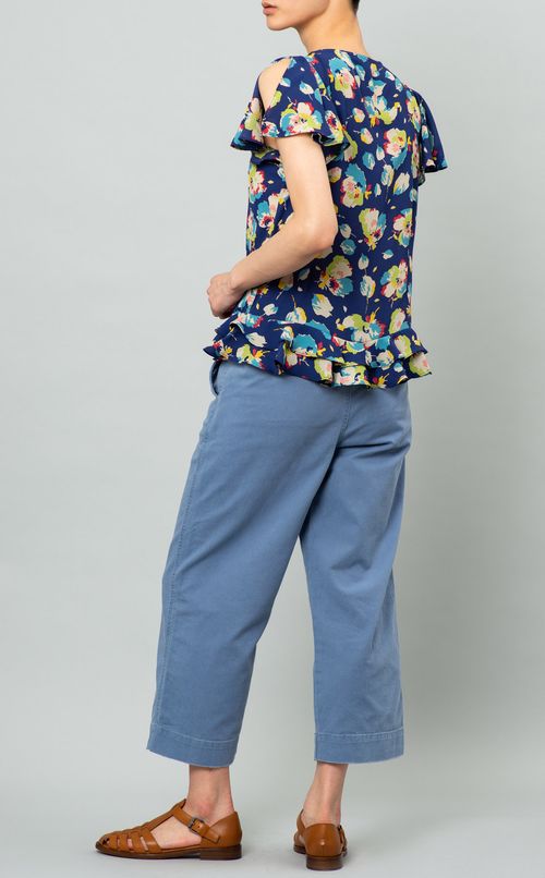 フラワープリントブラウス