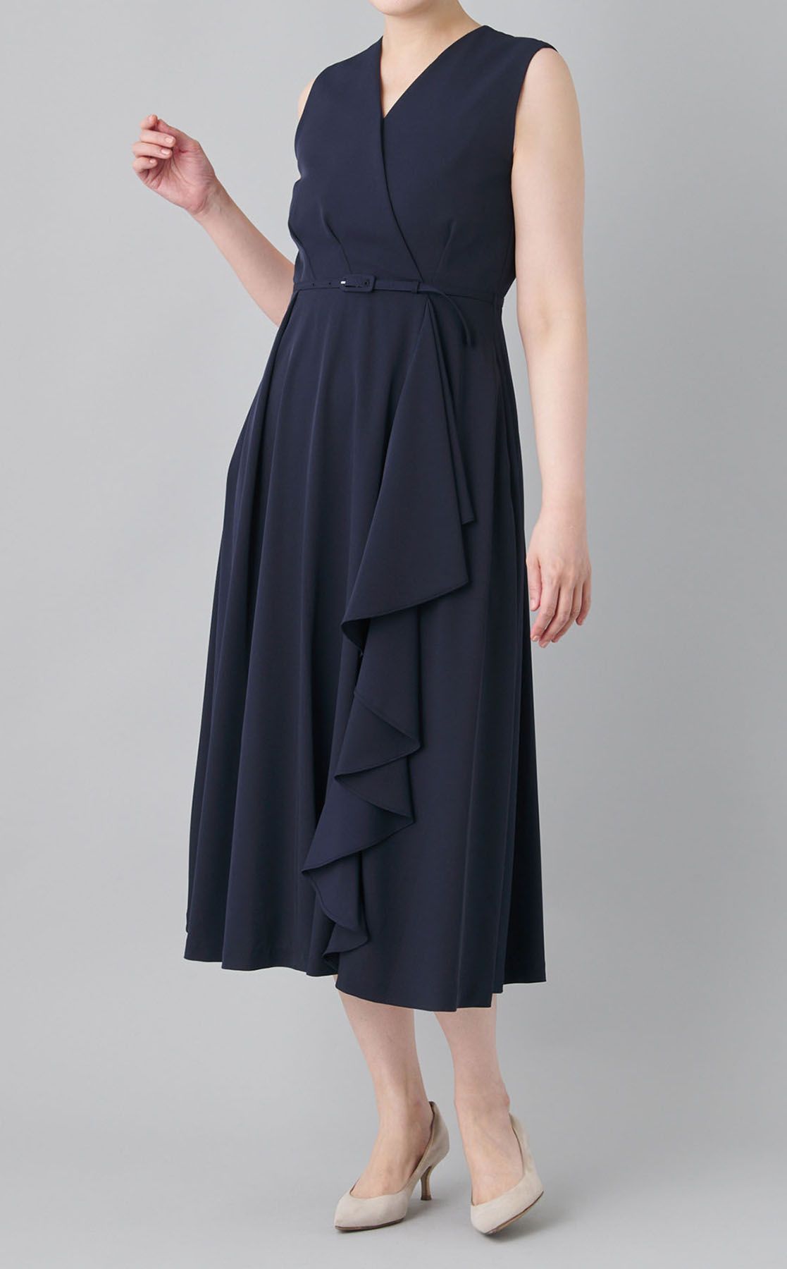 CELFORD カシュクールラッフルワンピース CELFORD｜カシュクールラッフルワンピース