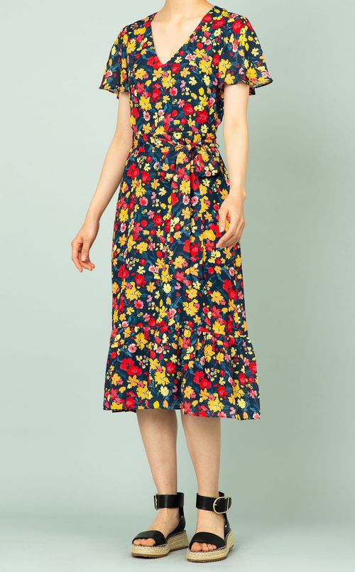 マルチフラワープリントワンピース