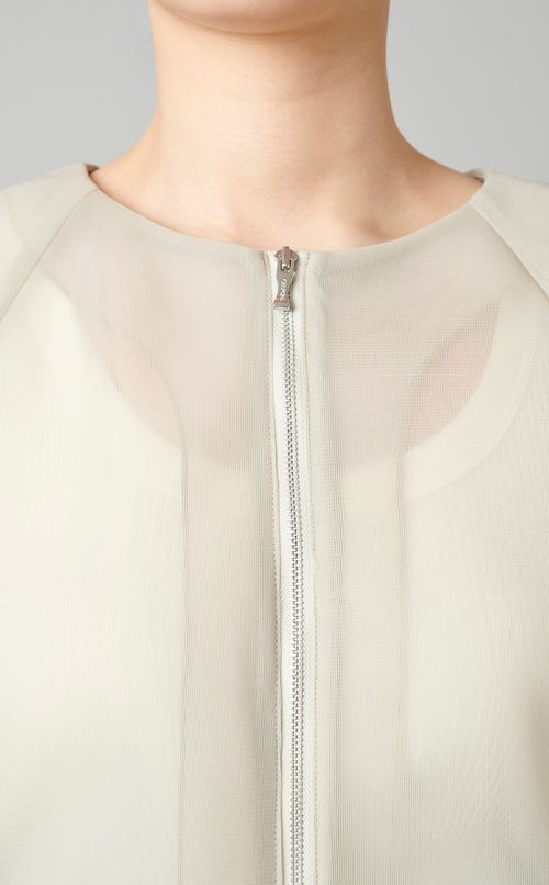 ジップアップメッシュブルゾン