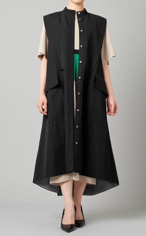 カラーブロックニットワンピース