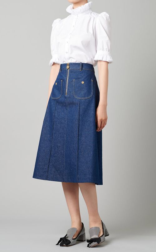 ギャザーハイネックシャツ