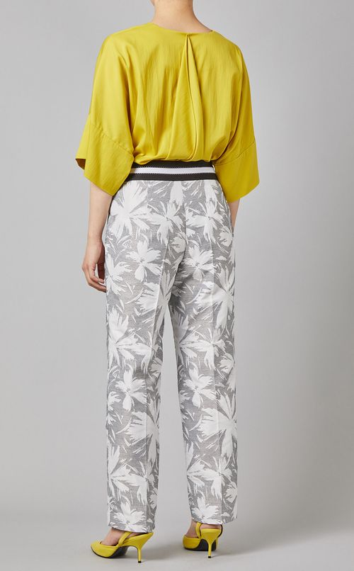 フラワージャガードパンツ