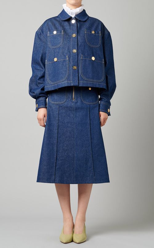 ギャザーハイネックシャツ