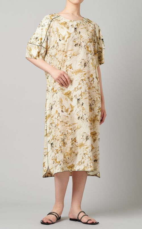 マーブルプリントワンピース