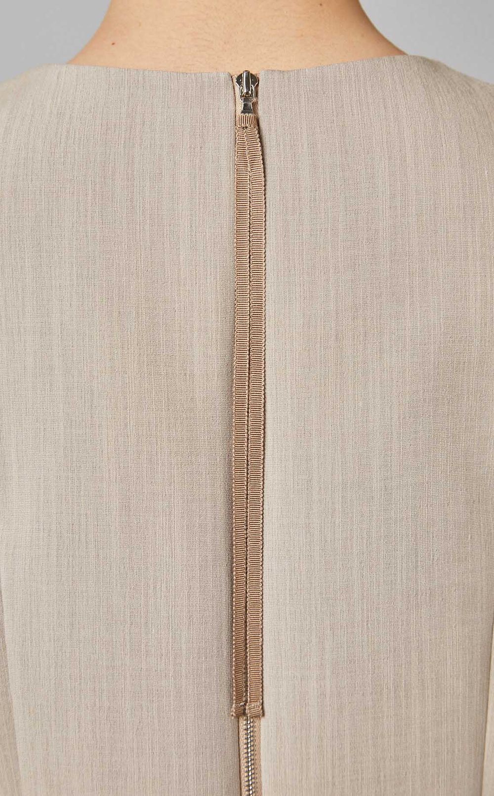 麻調ボンディングシアーワンピース