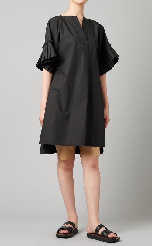 コットンVネックチュニック