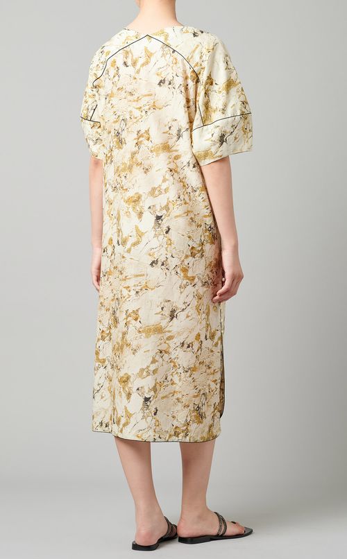 マーブルプリントワンピース