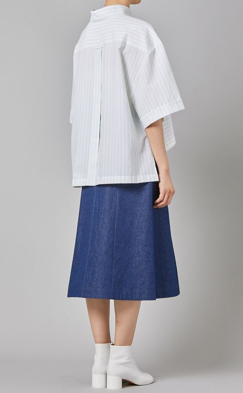 ボーダーオーバーサイズシャツ