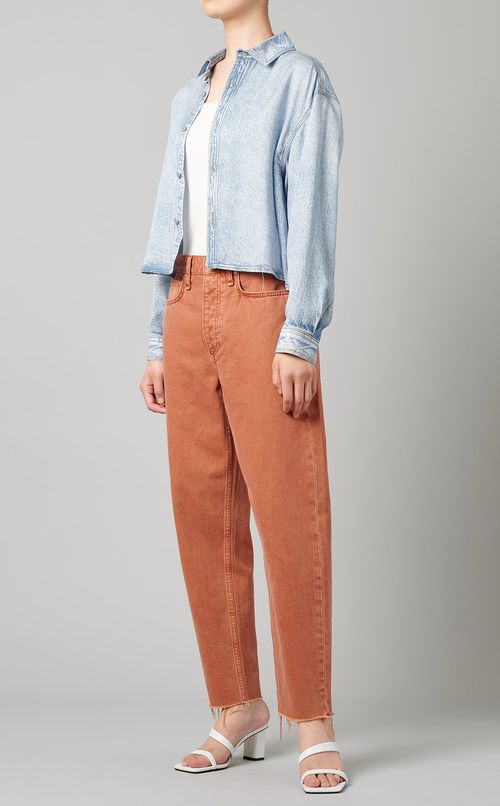 バナナシルエットデニムパンツ