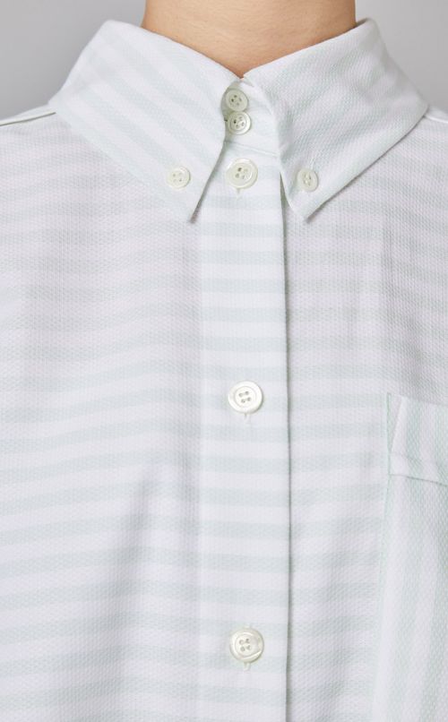 ボーダーオーバーサイズシャツ