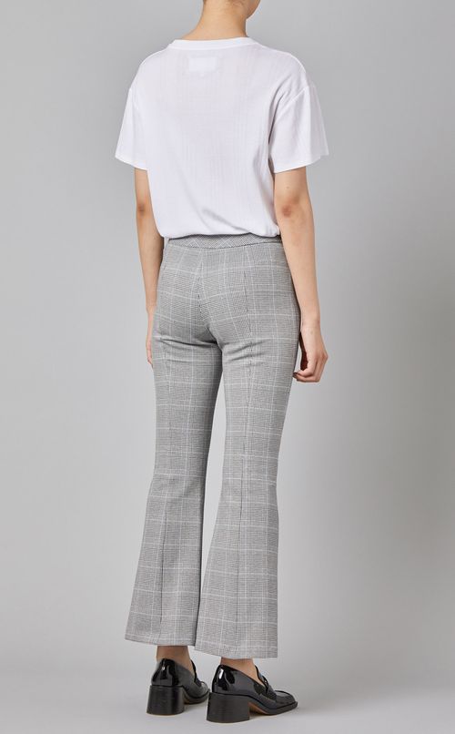 チェック柄フレアパンツ