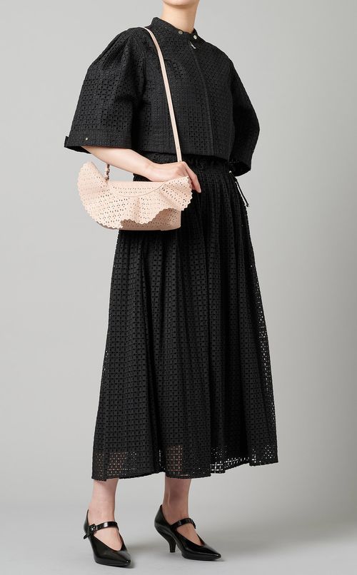 ハイウエストプリーツフレアスカート