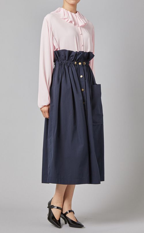 ラッフルカラーシャツ