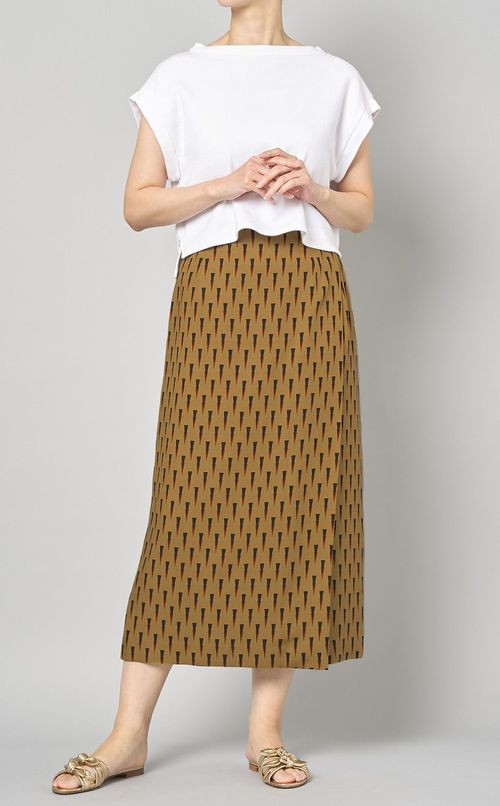 バティック柄ラップスカート