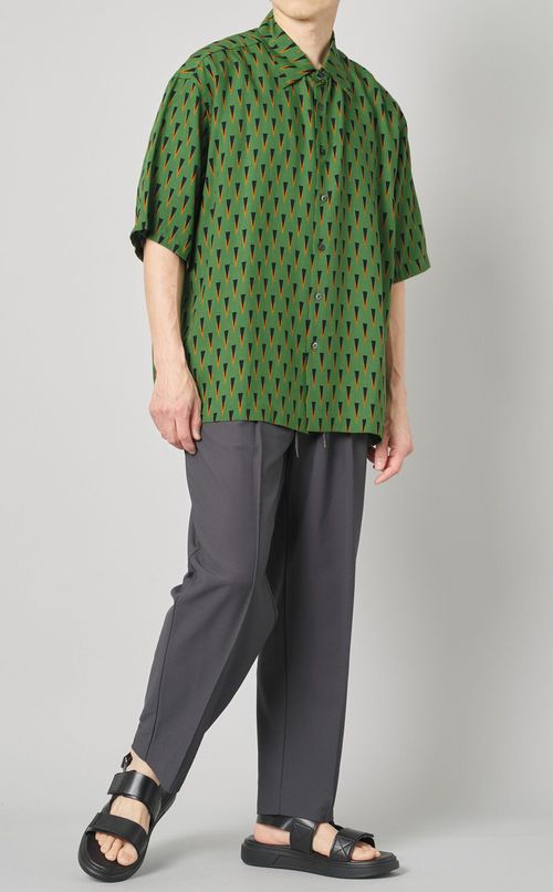 バティックプリントハーフスリーブシャツ