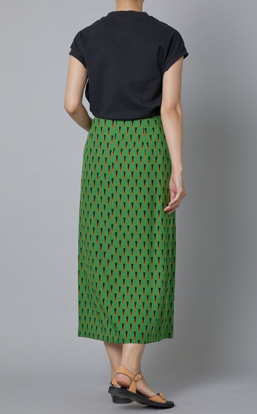 バティック柄ラップスカート