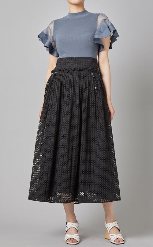 ラッフルスリーブハイネックプルオーバー