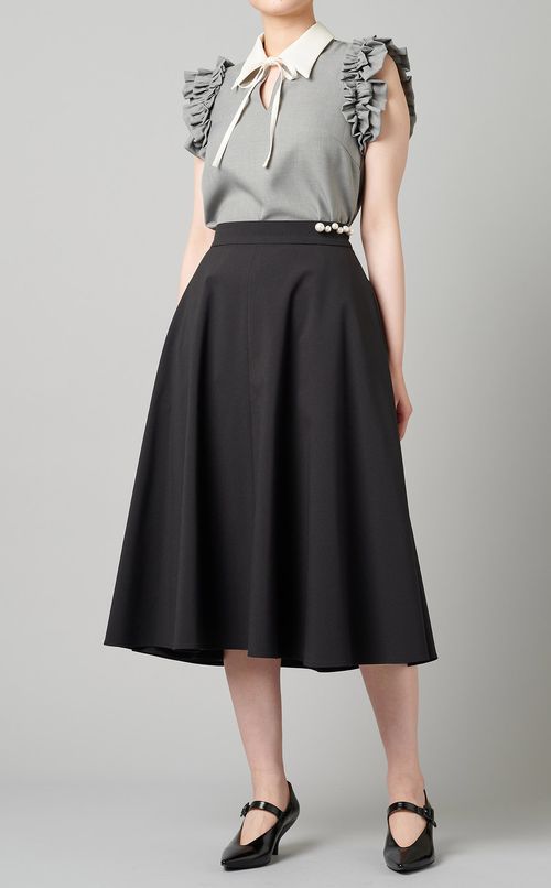 パール付フレアスカート