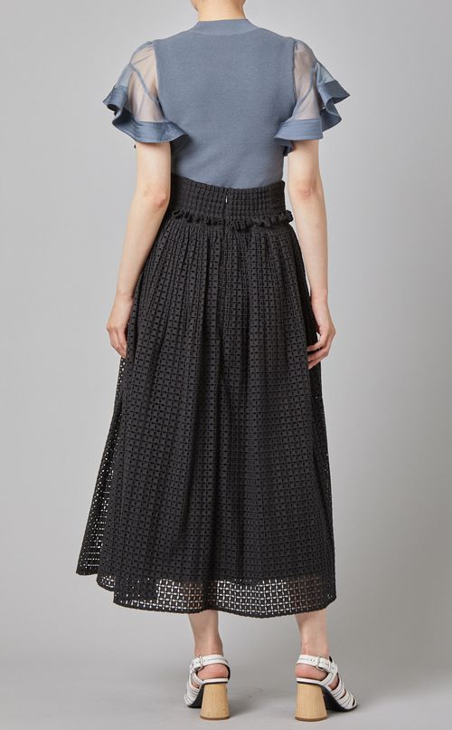 ラッフルスリーブハイネックプルオーバー