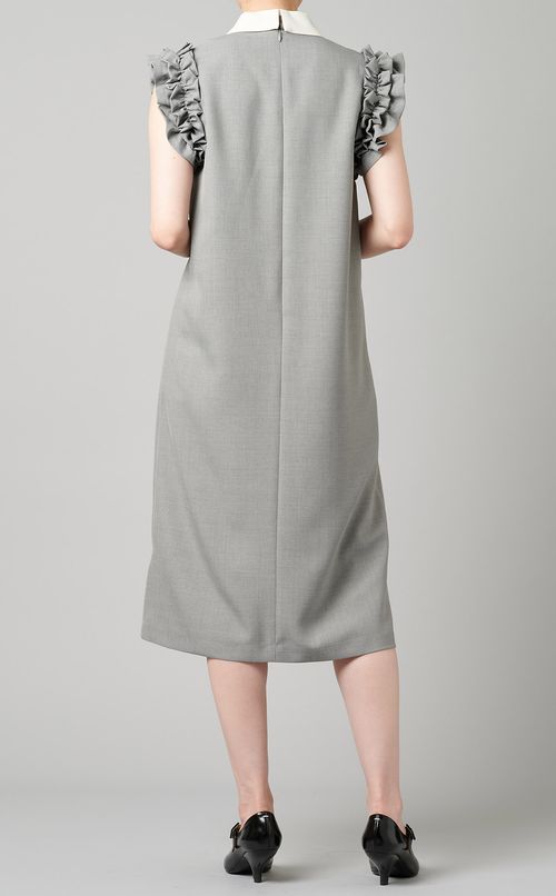 フリルスリーブリボンワンピース