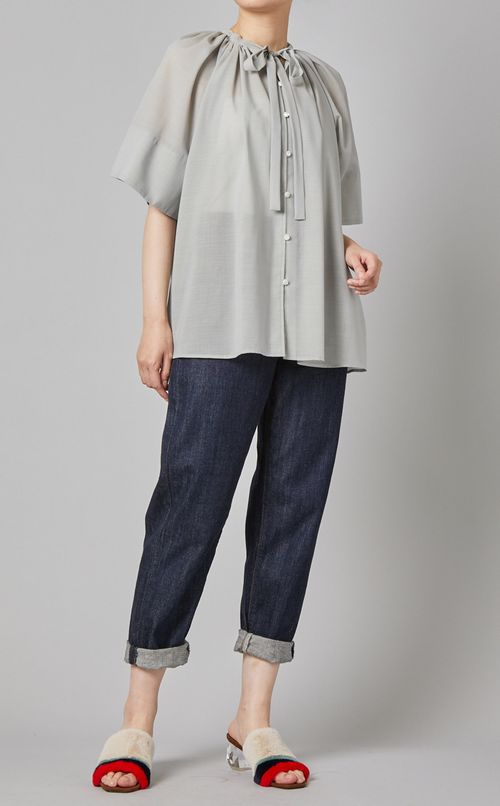 2wayサマーウールギャザーブラウス