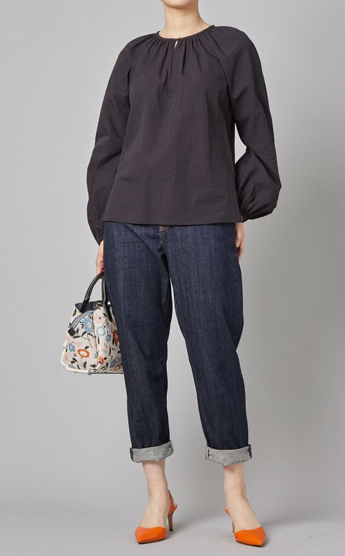 フラワー柄ミニサッチェルバッグ