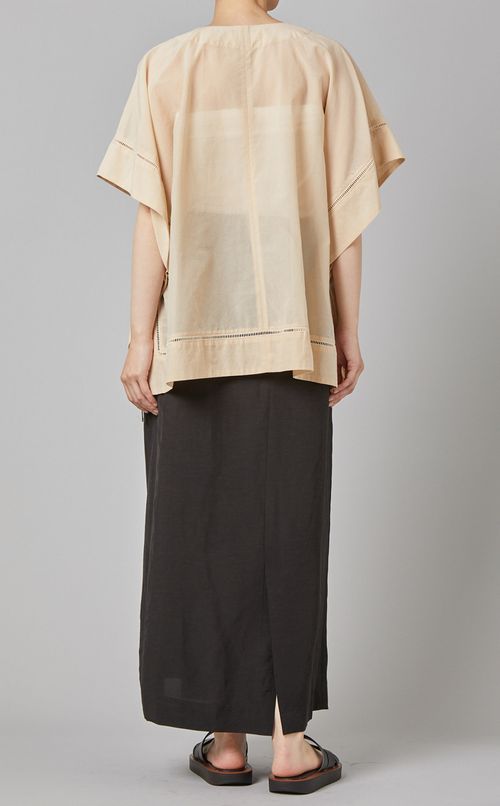 スクエアポンチョシルエットブラウス