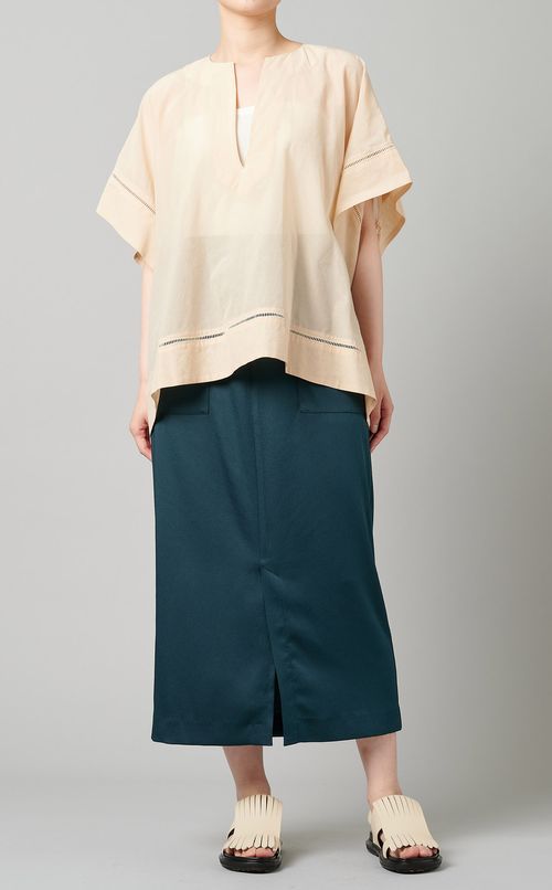 スクエアポンチョシルエットブラウス