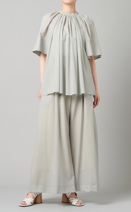 2wayサマーウールギャザーブラウス