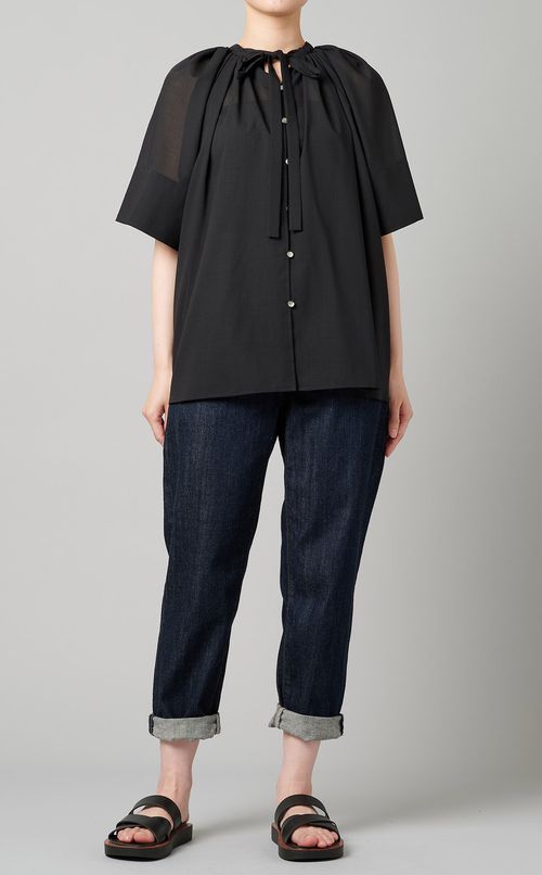 2wayサマーウールギャザーブラウス