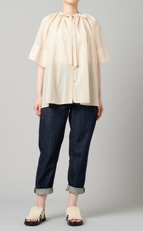 2wayサマーウールギャザーブラウス