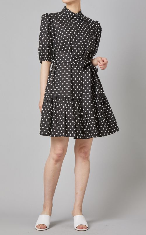 ドットプリントミニワンピース