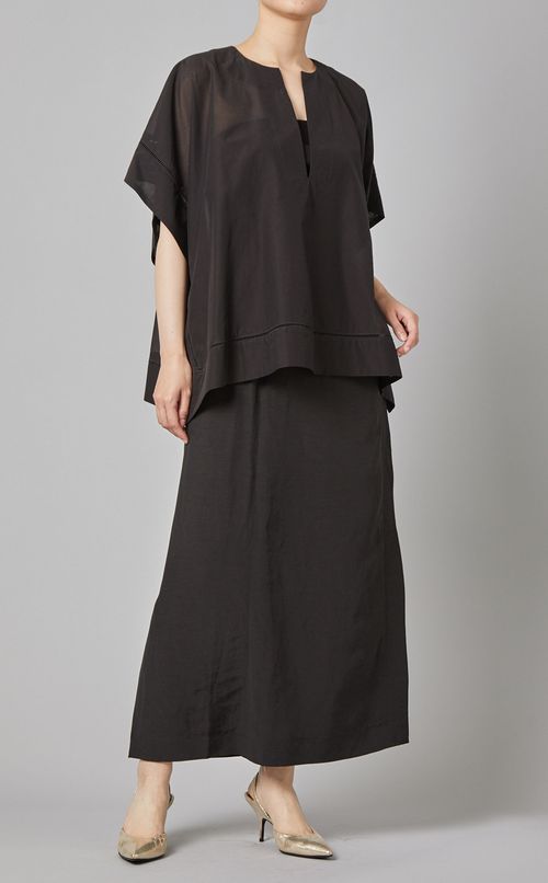 スクエアポンチョシルエットブラウス