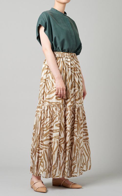 ゼブラプリントティアードスカート