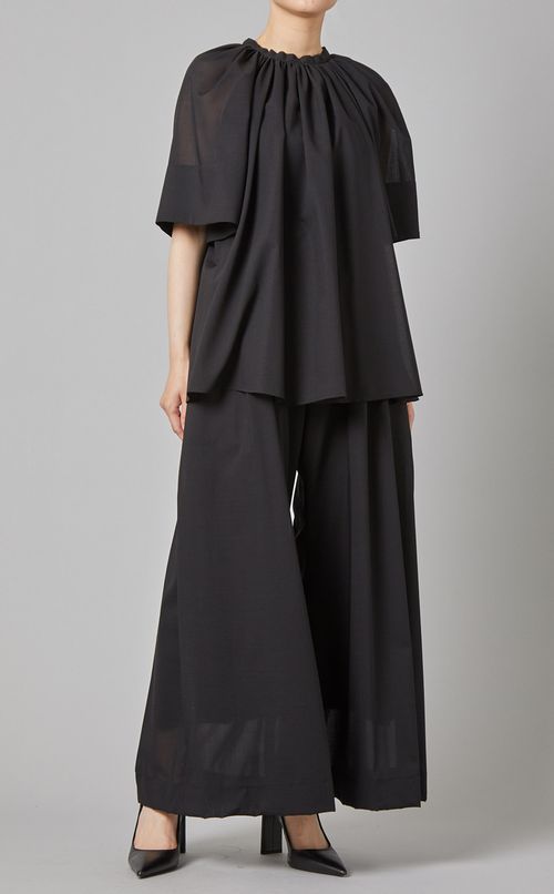 2wayサマーウールギャザーブラウス