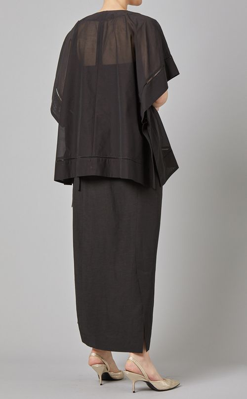 スクエアポンチョシルエットブラウス