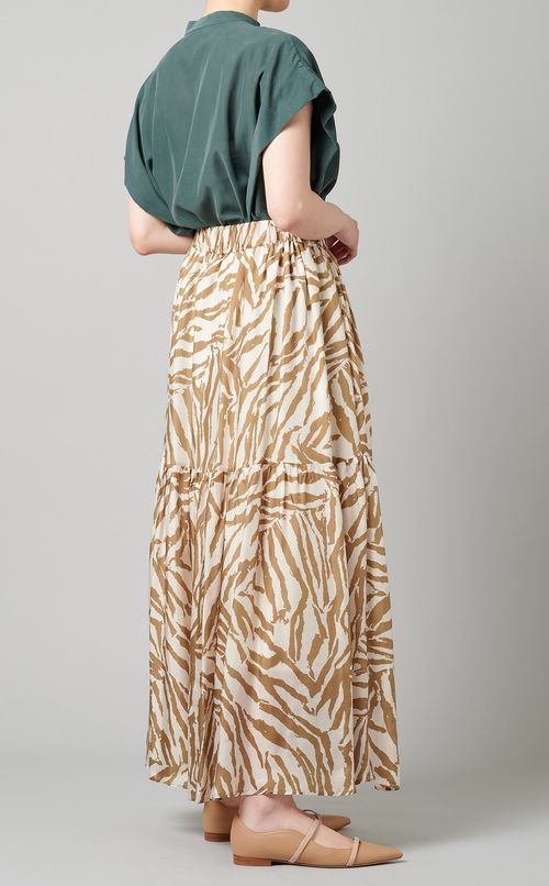 ゼブラプリントティアードスカート