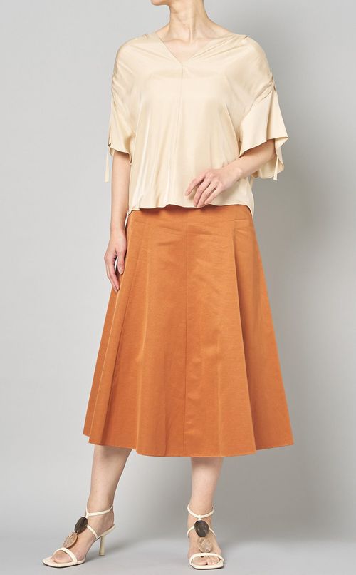 パネルミディフレアスカート