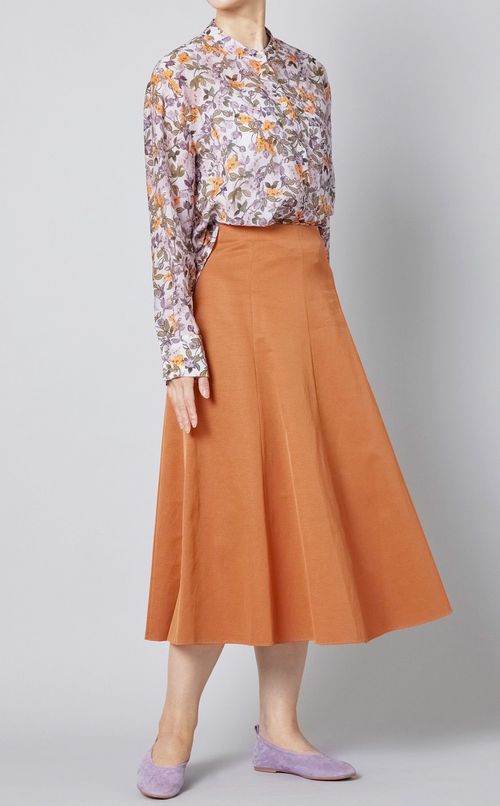 パネルミディフレアスカート