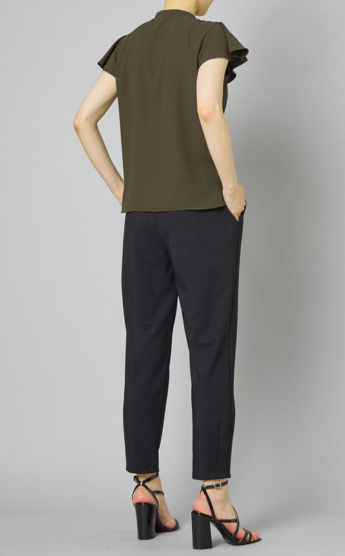 ジョーゼットラッフルスリーブブラウス