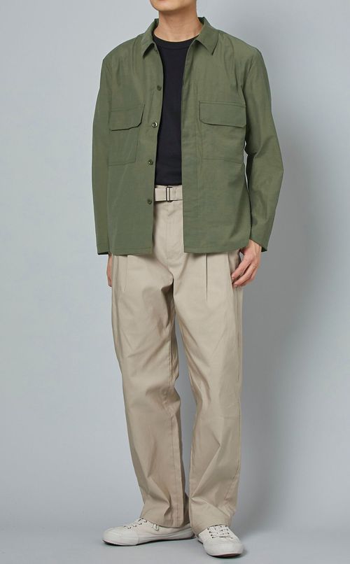 コットンナイロンシャツジャケット