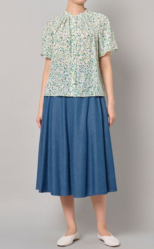 ライトデニムフレアスカート