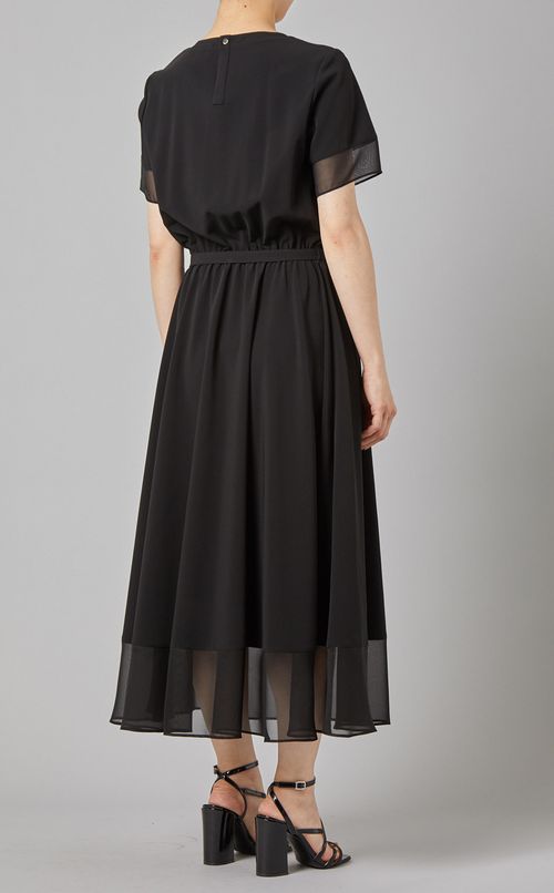 ベルト付フレアワンピース